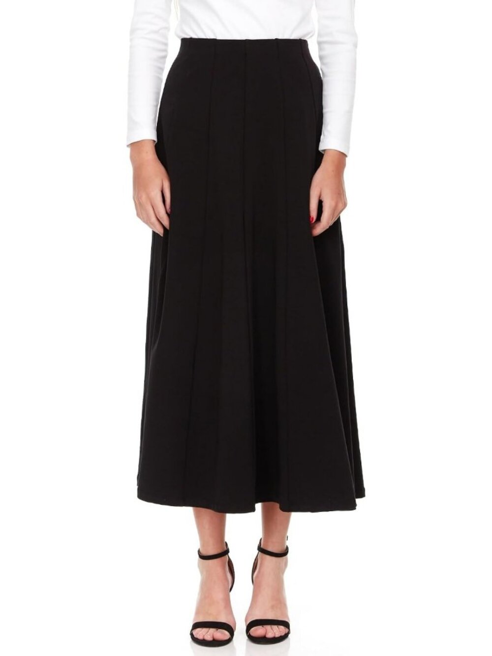 Maxi Panel Skirt with Elastic Waist for Women & Teens - 35 Inch Length, Stylish